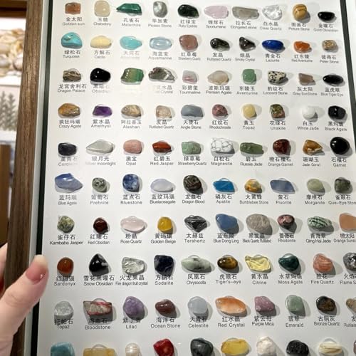 Kit d'identification minérale pour classer 80 minéraux bruts sans risquer de les perdre