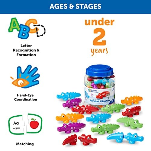 Learning Resources Snap-n-Learn Alfabet Aligatory 26-Kawałek Zestaw