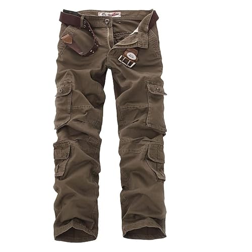 Plus Size Cargo Pants For Men Relaxed-Fit Pants With Multi Pockets Casual Big And Tall Workout Outdoor Sports Hiking Pants #TOP3