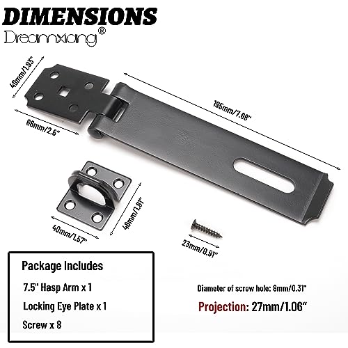 Image of 7-1 /2 inchHeavy Duty Door Lock Hasp Latch
