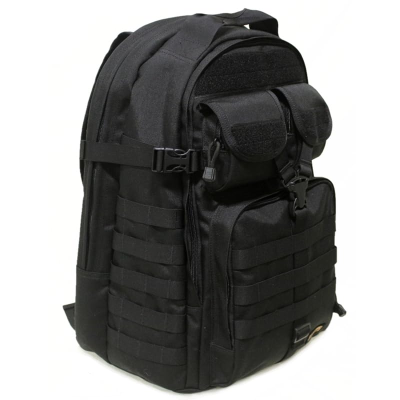 Looyoo/A11 1050D Nylon Tactical Backpack with 17.3" Laptop Compartment, Expandable, YKK Zippers (black)