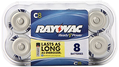 Rayovac Alkaline C Batteries(814-8Rvpf2F), 8-Pack With Recloseable Lid #TOP1