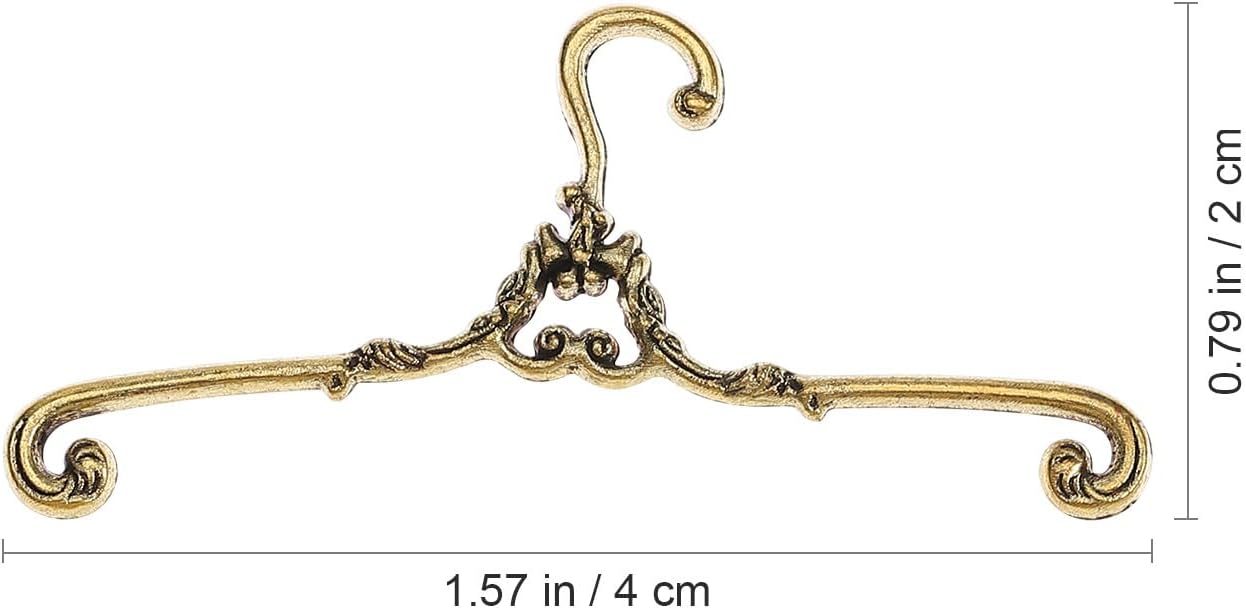 Gadpiparty Small Cloth Hangers 24pcs Mini Clothes Hanger Little Hangers Metal Doll Dress Outfit Holders Wire Rack for Doll Clothes Gown Dress Outfit Hanging Closet Accessories