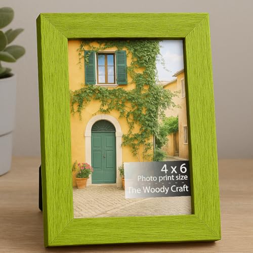 Image of Photo Frame 4 x 6 inch For Your Memories | Photo Frames For Table With Bold Design | Wooden Photo Frame With Simple Details | Green Frames For Wall Decor | Office Photo Frames For Wall Decoration