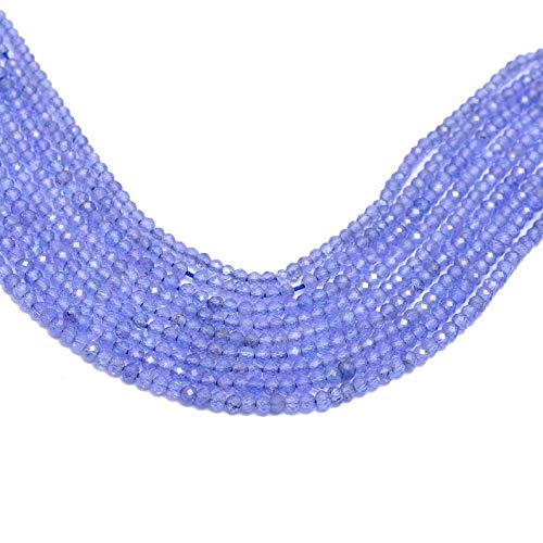 Perles tanzanite micro facettes AAA+ pour création joaillerie fine