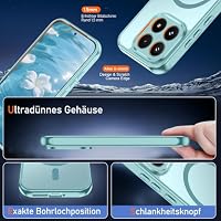 Pilaru Super Magnetisch Hülle für Xiaomi 17 : Kompatibel mit MagSafe Militärschutz Extrem Langlebig Matt Transluzent Kratzfest Anti Fingerabdruck Handyhülle Case Cover für Xiaomi17 Mintgrün – Ansicht 4