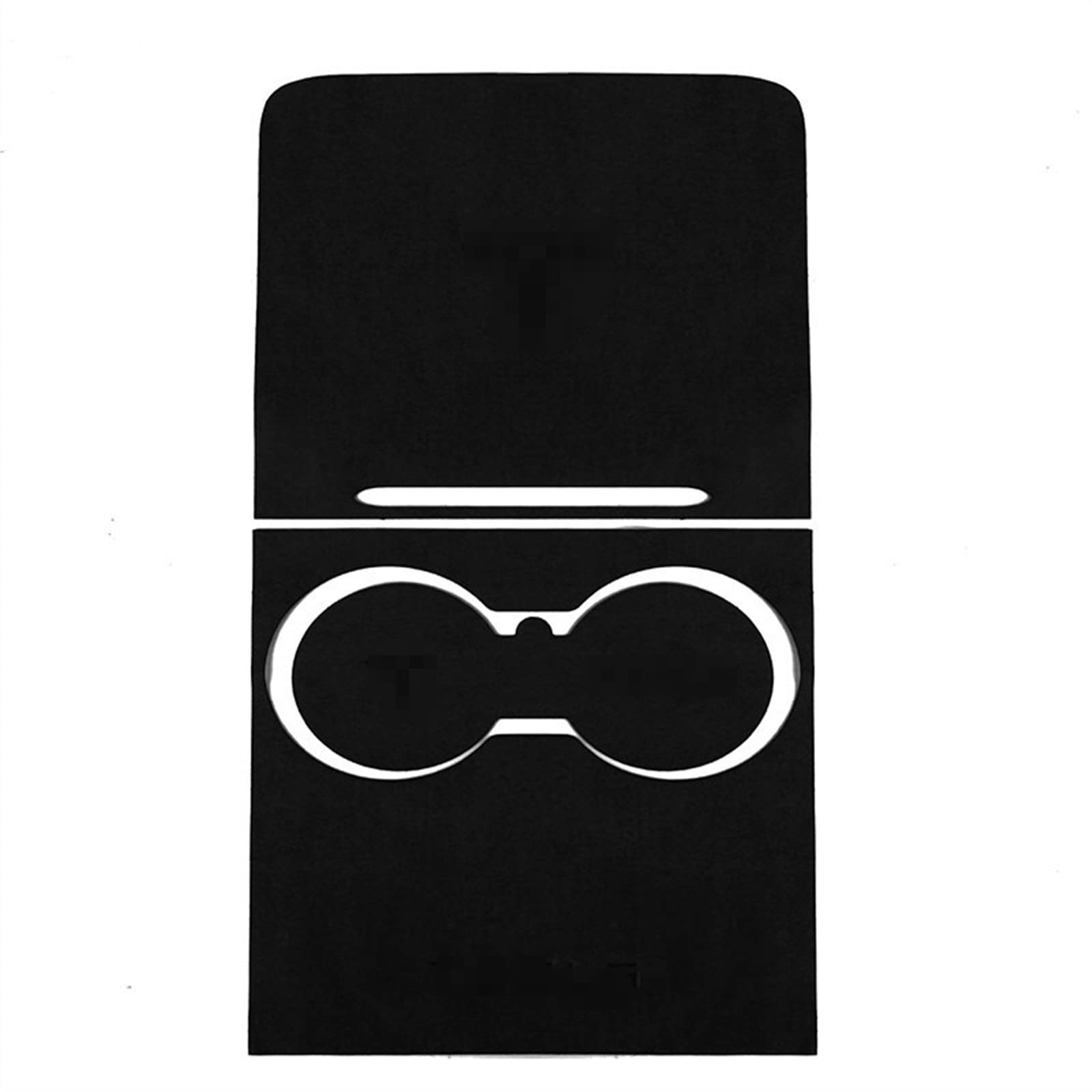 Qibbei Black For Tesla Model 3 Y 2021 2022 Car Center Console Patch Auto Accessories Velvet Central Control Sticker(Black)