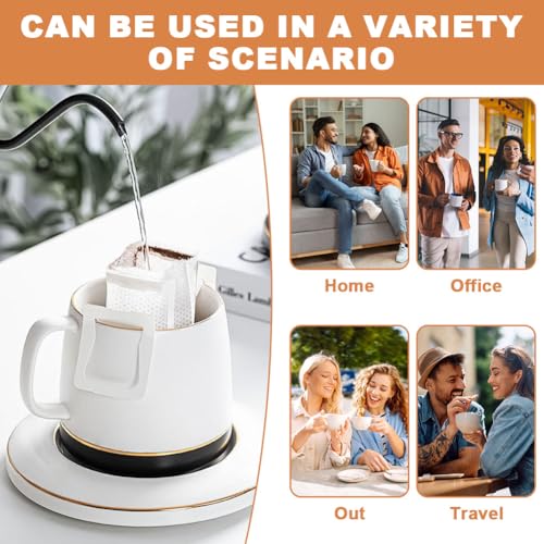 HOTUT Drip Coffee Bag Einweg, 40 Stück Hängende Ohrtropf Kaffeebeutel, Tragbare Kaffee Papier Filter, Kaffeefilter zum Aufhängen, klappbar Kaffee Tee Drip Filtertüten für Reisen, Zuhause, Büro