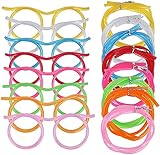 pajitas para beber de cristal Diseño único: estas pajitas redondas se transforman en marcos de gafas, que son muy divertidas en cualquier fiesta o fiesta de cumpleaños. Cuando tu bebida gira los ojos, puedes grabar un vídeo para capturar esa escena interesante.