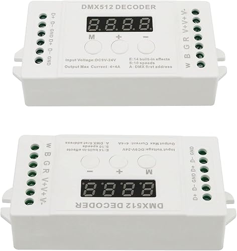 Vista 32 de Controlador Dmx 3CH dmx 512 controlador Dmx Decodificador para tira LED RGB o luces controlador Dmx512 Decodificador de pantalla digital