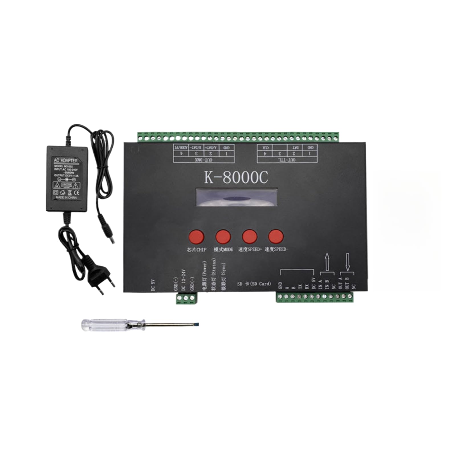 Contrôleur Symphony K-8000C carte SD boîtier programmation ingénierie extérieure LED
