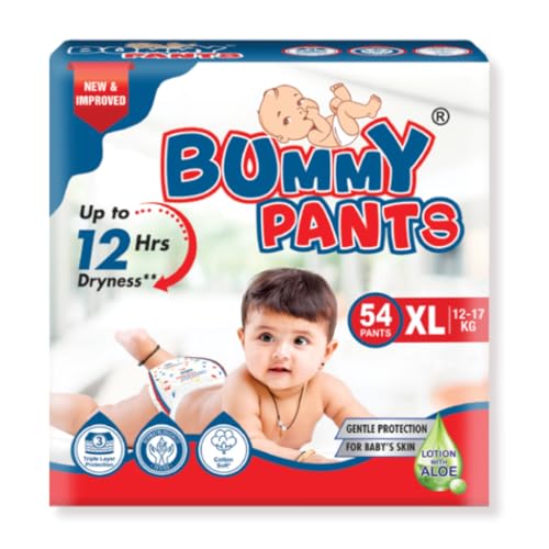 Image of BUMMY Pants Comfort - Soft & Comfortable with 5D Cross Core Technology, 360 Soft Elastic Waistband & Up to 12-Hour Absorption | XL | Pack of 1 | 54 Pieces