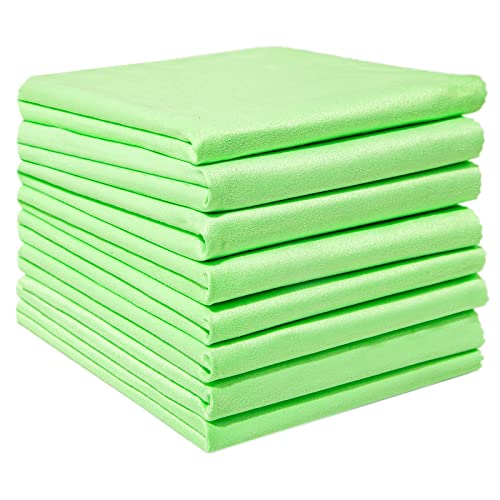 Catiflin 8 Pack Large Instrument Cleaning Cloth, Lint Free Guitar Cleaning Cloth, Super Soft Polishing Cloth For Flute, Cello, Viola, Violin, Trumpet, Clarinet, String Instruments (12"X12", Green) #TOP6