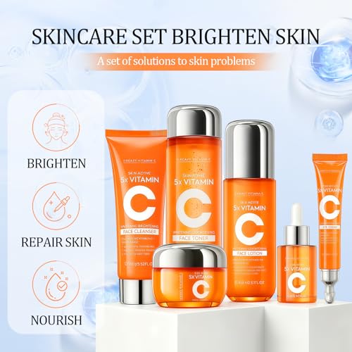 6-Piece Vitamin C Skincare Set for Radiant, Youthful Skin - Image 2