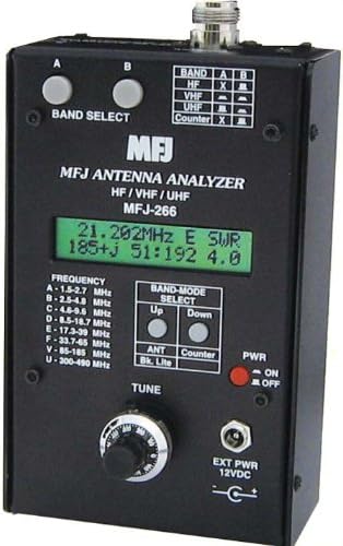 MFJ-266 Antenna Analyzer front panel with controls and display