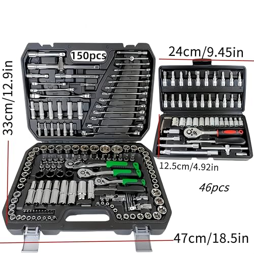 Boîtes à outils 150 pièces avec mallette de réparation mécanique