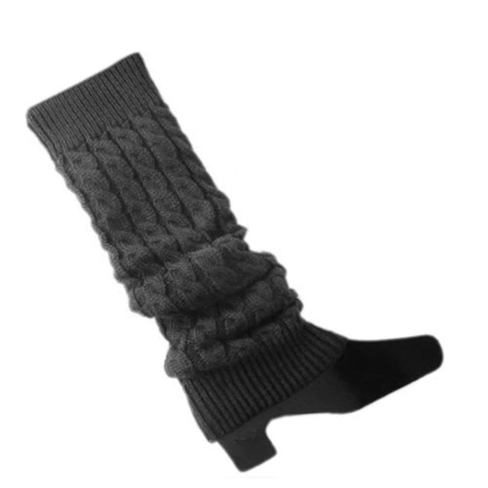 matumou Women's Crochet Cable Knit Braided Winter Leg Warmers Boot Cuffs Toppers