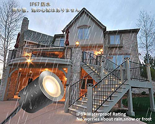 地中埋込型ライト SMY Lighting 保護ケース付きウッドデッキ用Ledライトmini 小型埋設型LED照明　屋外埋込み式ライト　ガーデンライトφ32mm　IP67防水　DC12ｖ　デッキ・キャビネット設置用　バネ付直付け型　プールサイド・通路・テラス・壁・地面・壁面・天井・レール・フェンス・屋外の歩道・車道・芝生・庭・浴室・玄関・台所埋設型LED照明機器 　グランドライト　日本語取付説明書付き　(10個/セット) 7枚目