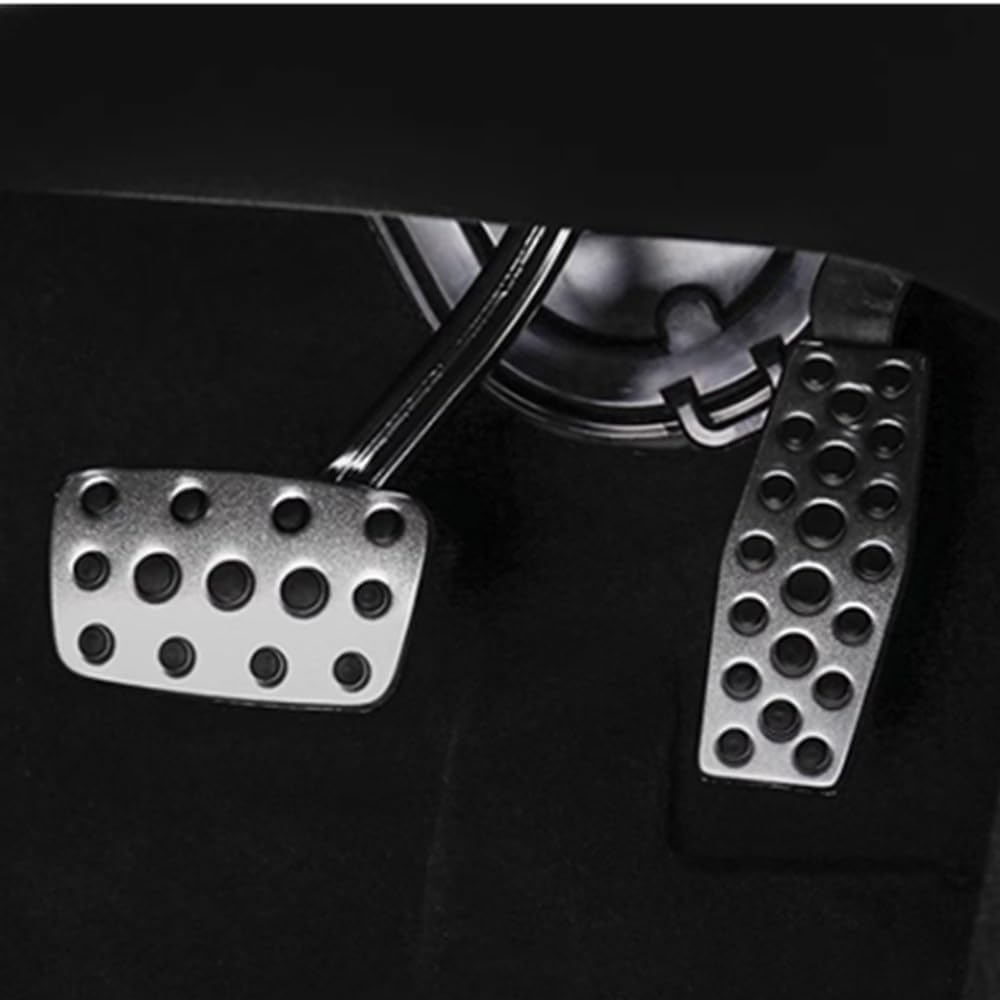 Stainless Steel No Drill Accelerator Brake Pedal Covers Kit Fits for Chevy Cruze Malibu Impala Equinox Blazer for Buick Envision Regal for Cadillac XTS GMC Terrain
