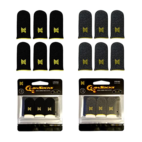 Mgc Clawsocks Carbon +Silver, Mobile Phone Gaming Finger Sleeves, Gamer Thumb Protector Stabilizer Compression Support, Pubg Game Hand Controller Gloves Cover Wrap, Durable Fiber Breathable Sweatproof #TOP22