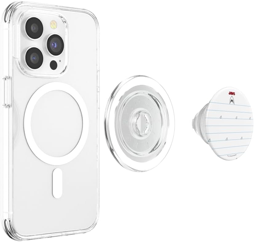 Jaws Simple Logo Embroidery PopSockets MagSafe PopGrip for iPhone