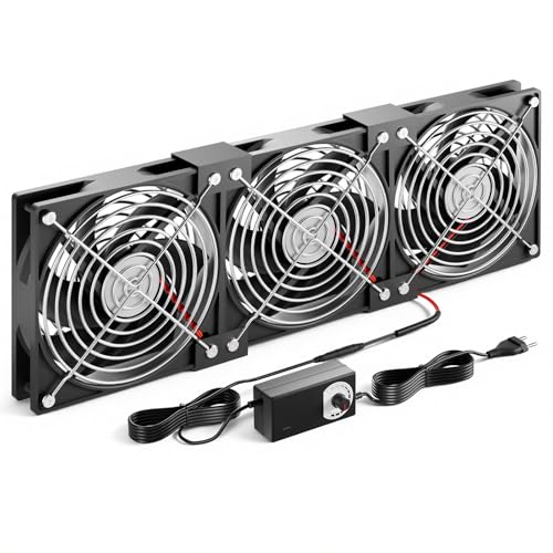 Ventilador de carcasa de 240 mm, 12 V para ordenador, velocidad del viento ajustable, 220 V – 240 V, 2750 RPM, para PC, portátil, TV, radio, router