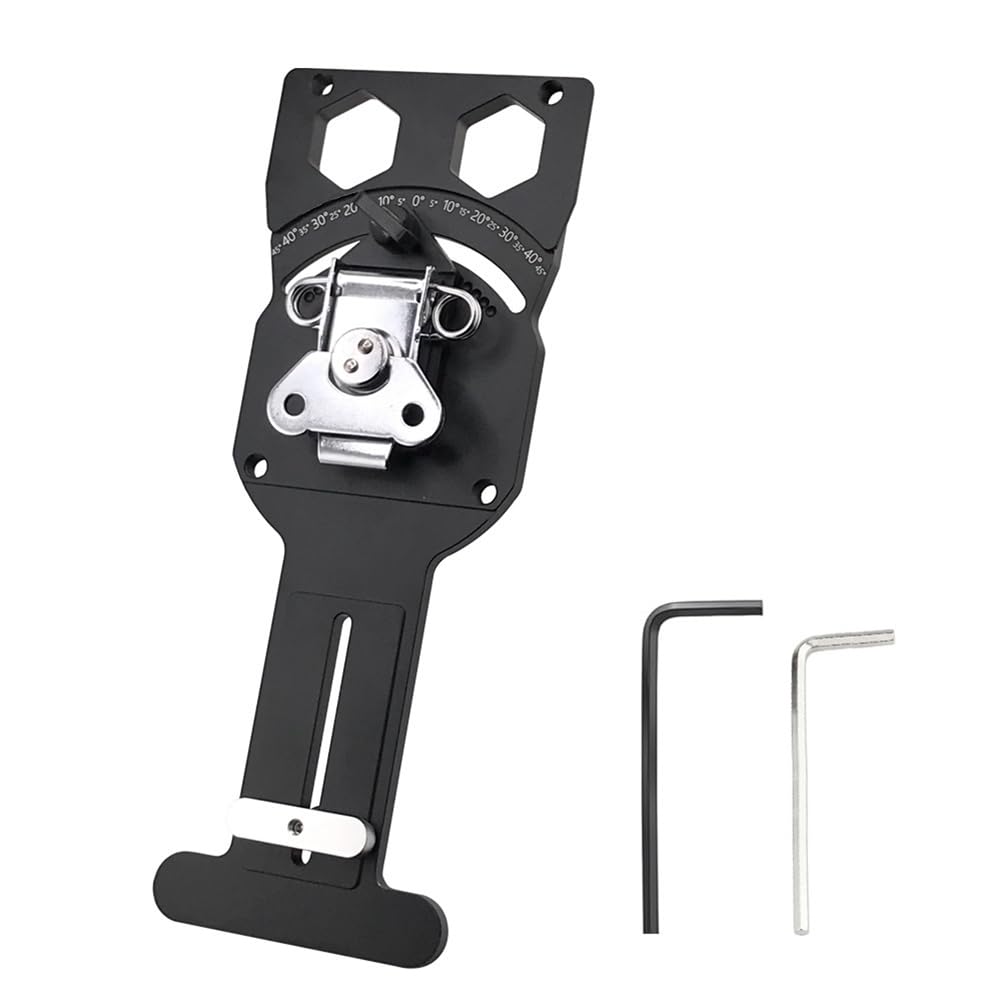 Équerre de Scie sur Rail Ajustable à Angle Droit de 90 Degrés avec Butée D'Angle Positive de -45° à 45°.