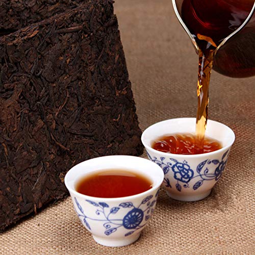 Old PU ER Tea 250g (0.55LB) Puerh Tea Brick Black Tea Comida verde Pu'er tea Puer tea Chinese tea Maduro té shu cha comida saludable Pu-erh tea Árboles viejos Pu erh tea tea tea Red tea - Imagen 6
