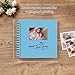 potricher 8 x 8 Inch DIY Scrapbook Album 40 Pages Hardcover Kraft Paper Scrap Book Photo Albums Memory Book for Wedding and Anniversary Family (Blue, 8 Inch)