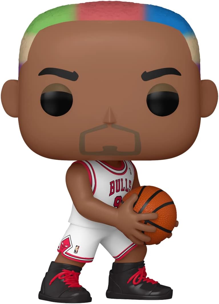 POP NBA: Legends - Dennis Rodman (Bulls Home) Funko Vinyl Figure (Bundled with Compatible Box Protector Case) Multicolored 3.75 inches