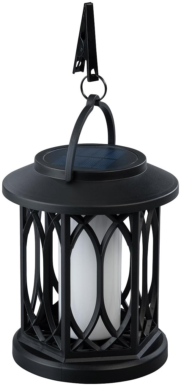 Lunartec LED-Solar-Laternen: 4er-Set Solar-Gartenlaternen mit Flammeneffekt-LEDs, Lichtsensor, Akku (Laterne Outdoor, Gartenlicht kabellos)