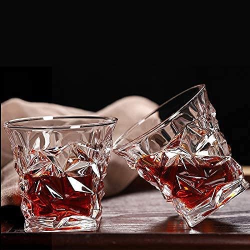 Image of LUXU Whiskey Glass 310 ML, Transparent, Premium Crystal Diamond-Cut Tumblers for Scotch, Bourbon, Rum, Cocktails - Elegant Party for Home, Office, Cafe, Wedding, Parties, Gifts Set of 6 (RPK-6)