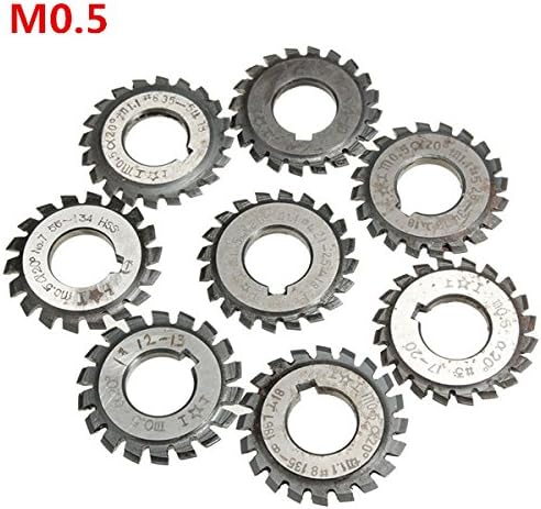 Module 0.5 PA20 Bore 16mm #1-8 HSS Involute Gear Milling Cutter (Random: Size)