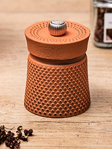 Peugeot BALI FONTE Cast Iron Pepper Mill, 8cm/3 In Orange
