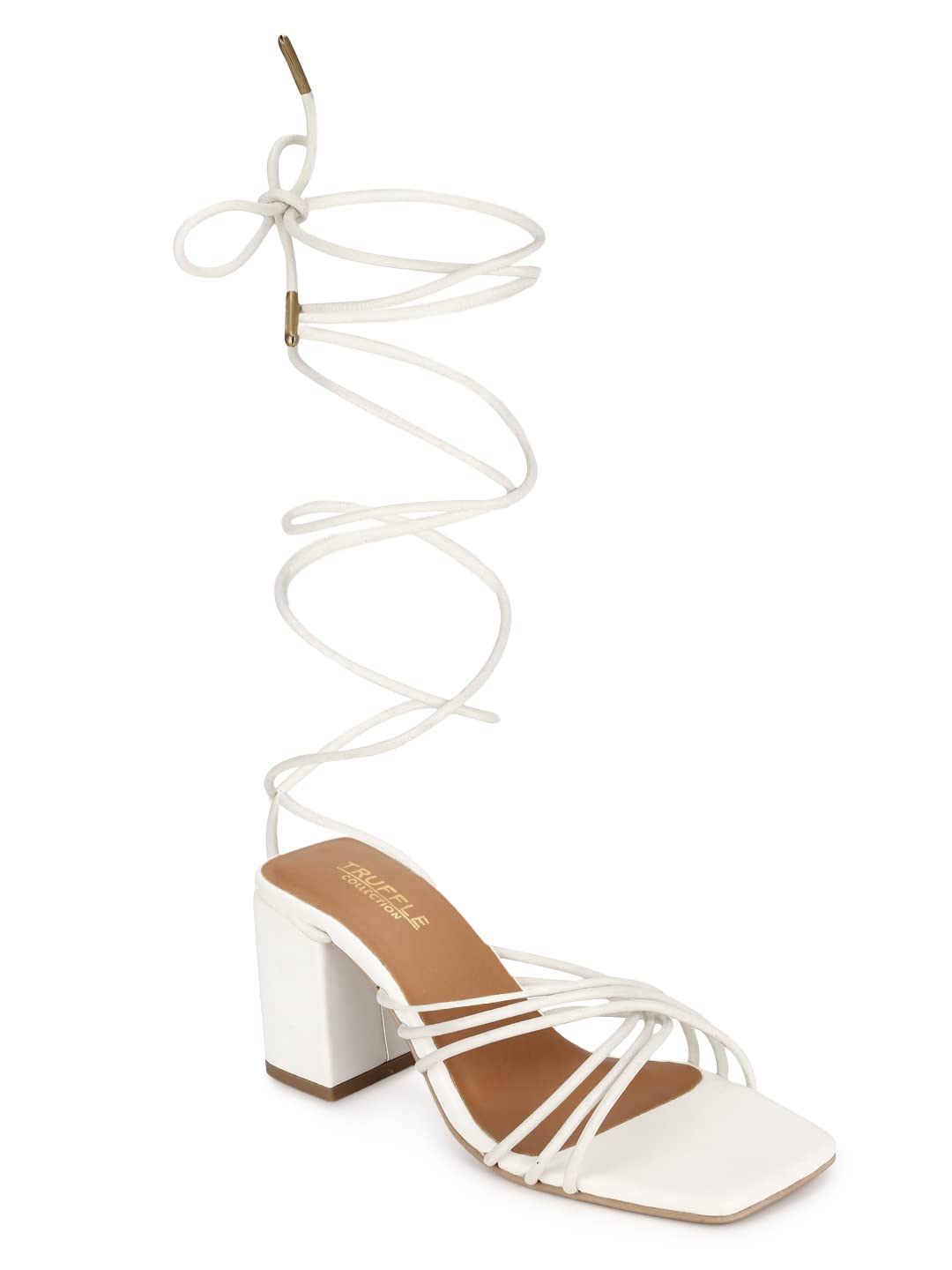 TRUFFLE COLLECTION Womens ST-1235 White PU Fashion Sandals - UK 3 (B0B3RWT4WJ) Amazon Price History, Amazon Price Tracker
