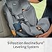 Chicco OneFit ClearTex All-in-One Car Seat, Slim Design, Rear-Facing Seat for Infants 5-40 lbs., Forward-Facing 25-65 lbs., Booster 40-100 lbs., Convertible Car Seat | Obsidian/Black