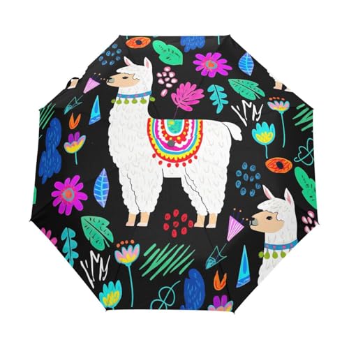Parapluie mignon lama coloré idée cadeau idéale pour femme avec ouverture automatique
