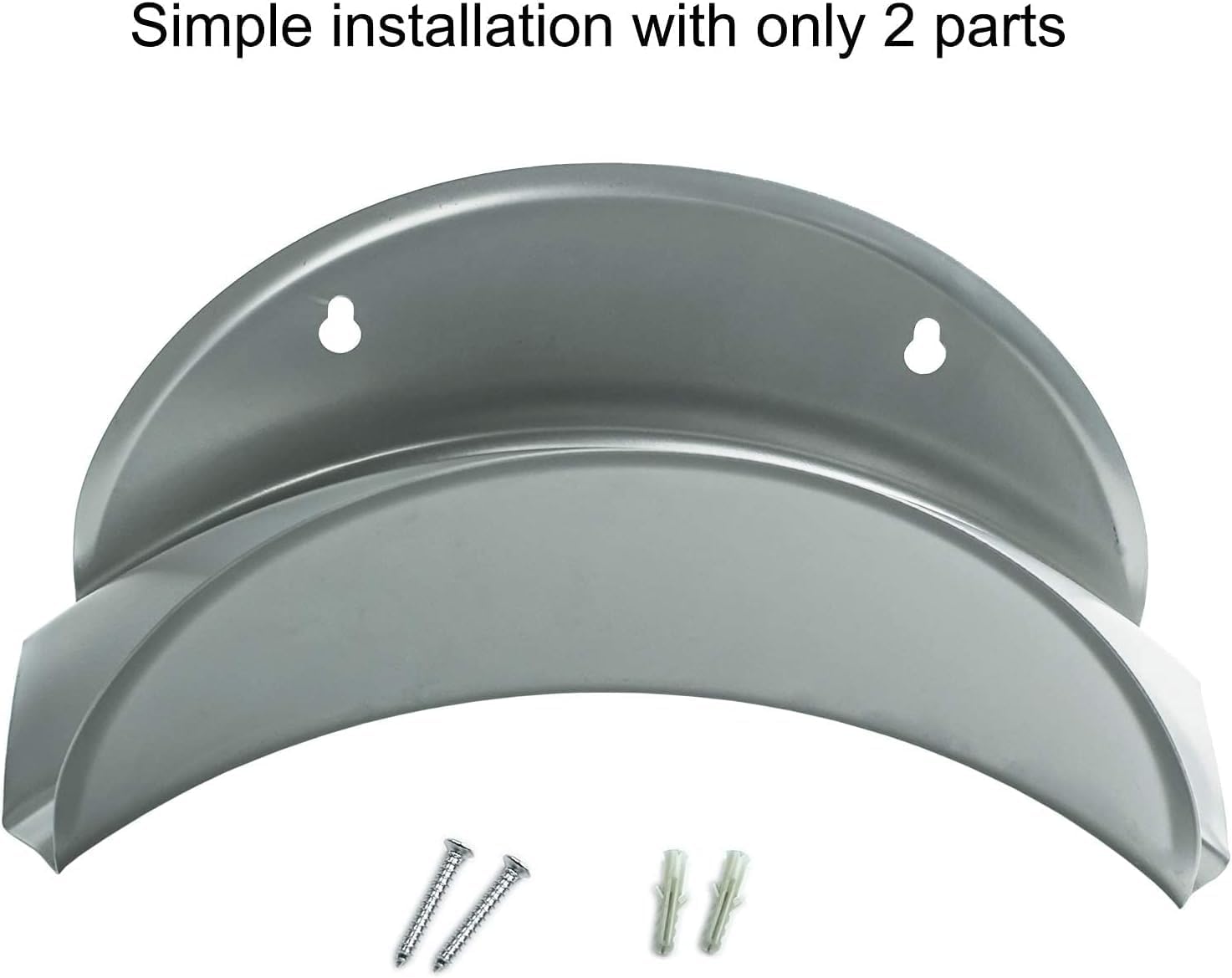 Tinsow Steel Wall Mount Garden Hose Hangers, Water Hose Hooks for Hose Organizing, Hose Holder Storage for Outside Hose Bracket, Car Hose Holder, Carrier, Support for Garden Hose (1, Grey)