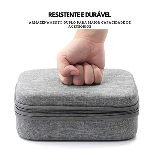 CASE ORGANIZADOR RÍGIDO PARA ACESSÓRIOS ELETRÔNICOS (Cinza)
