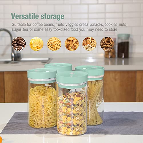 Electric Glass Food Storage Containers, Airtight Food Storage Containers With Lids Vacuum Seal Kitchen Storage One-Click Automatic Exhaust Food Fresh For Coffee,Fruit,Tea,Sugar,Sandwich(1.4 Liter Jar) #TOP5