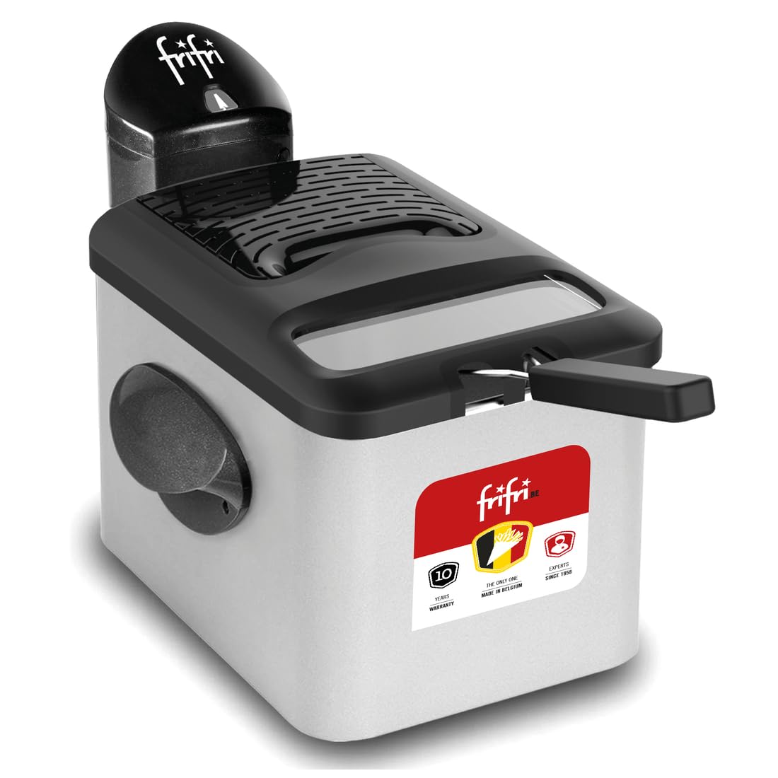 frifri Friteuse Expert 4,5L DUO 3200W - Design Rectangulaire,Tête de Chauffe Brevetée, Facile à Nettoyer - Aluminium