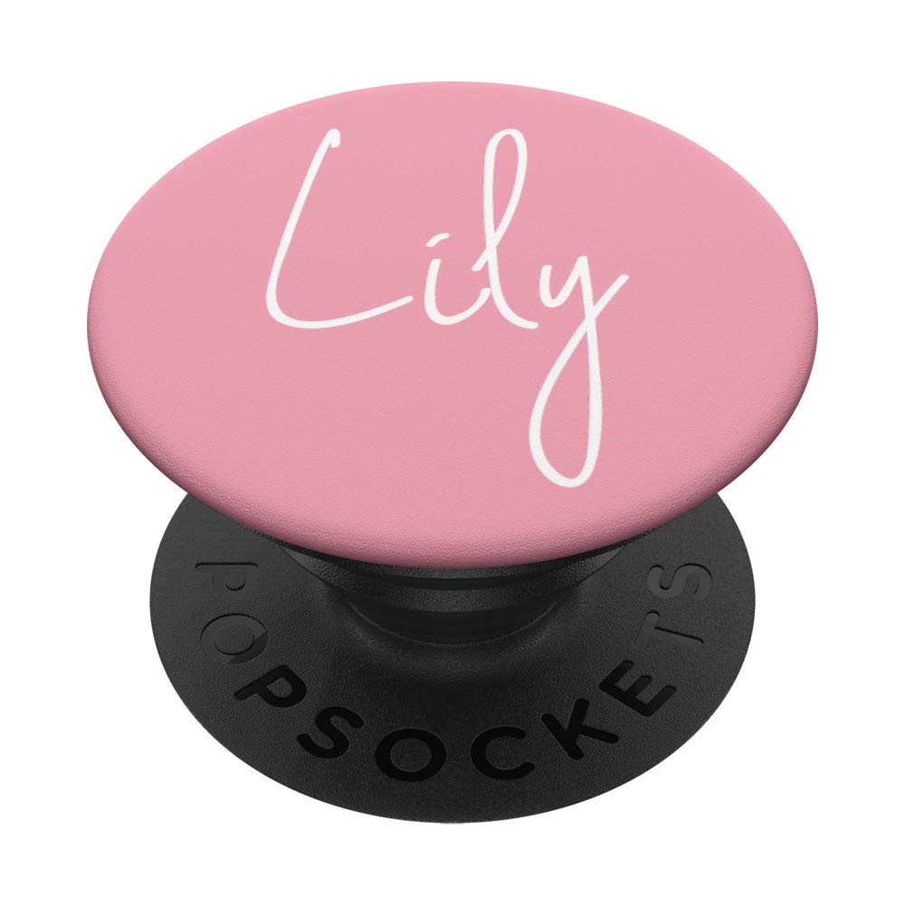 Amazon.com: Lily Name Personalized Girl Name White on Pink - Lily  PopSockets PopGrip: Swappable Grip for Phones & Tablets : Cell Phones &  Accessories