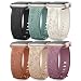 6 Pack Floral Engraved Bands Compatible with Apple Watch Bands 44mm for Women 40mm 41mm 4…