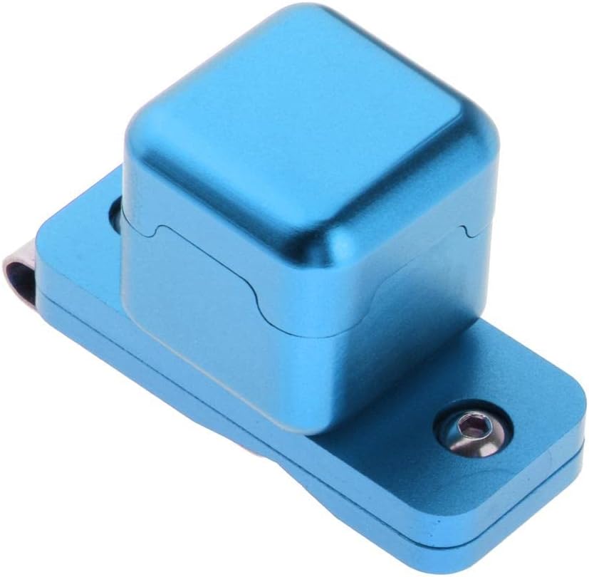 Aluminum Alloy Portable Mini Pool Chalk Holder with Clip - Weight Case - Easy Access Chalk - Billiard Snooker Accessory - 3 Colors Available - Blue
