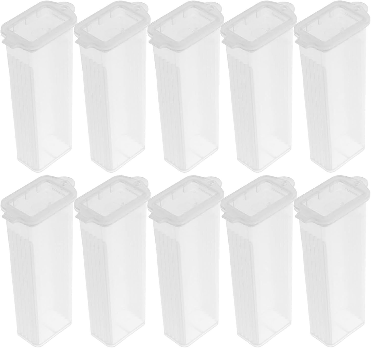 FUOYLOO High Transparency Plastic Microscope Slide Staining Jar with 5-slot Narrow Holder, Lab Slide Stand for Sample Storage and Batch Processing, Sturdy Laboratory Staining Rack