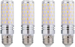 12W LED Corn Light Bulb - Equivalent 120W Incandescent, 1200LM, E26 Base Daylight 6500K Non-Dimmable, 4-Pack