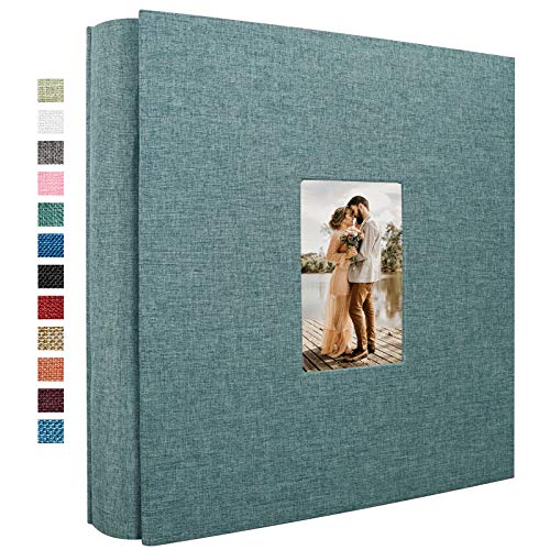 Vienrose Linen Photo Album 600 Pockets for 4x6 Photos Fabric Cover Large Capacity Photo Books Slip-in Picture Albums Wedding Family Anniversary Baby