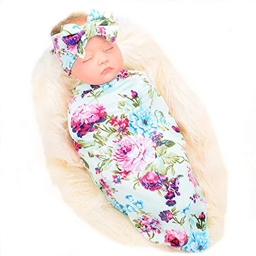 Image of Galabloomer Maternity Robe and Receiving Blanket, Matching Mommy Labor Delivery Robe and Swaddle Set