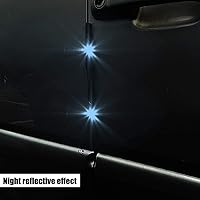 Vista 4 de 4 tiras anticolisión para puerta de automóvil con fluorescente, tira protectora universal autoadhesiva para espejo retrovisor, protectores