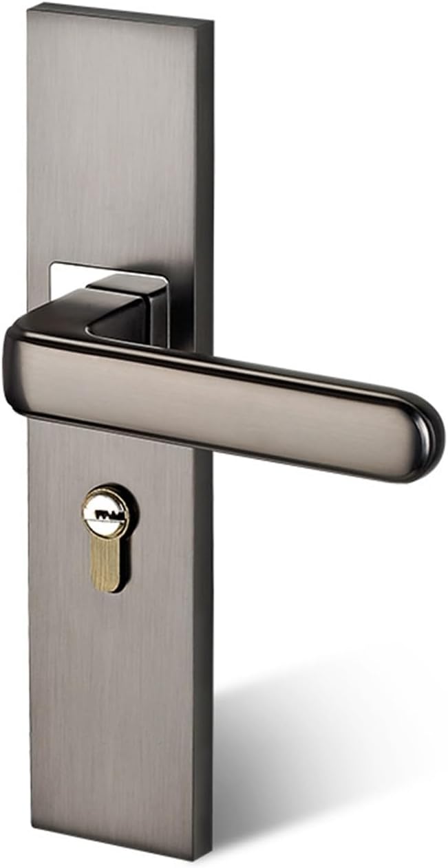 American Silent Bedroom Simple Handle Lock Handle Modern Solid Wood Door Lock Aluminum Alloy Indoor Door Lock